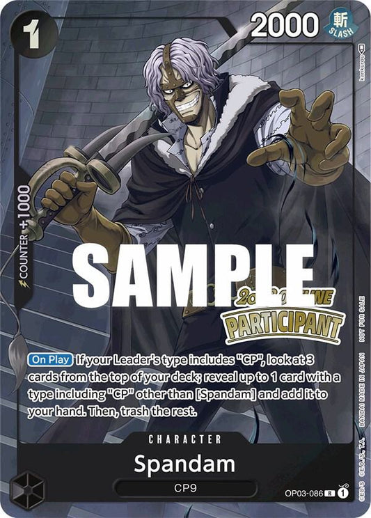 Spandam (Offline Regional 2023) [Participant] OP03-086 One Piece Promotion Cards One Piece NM