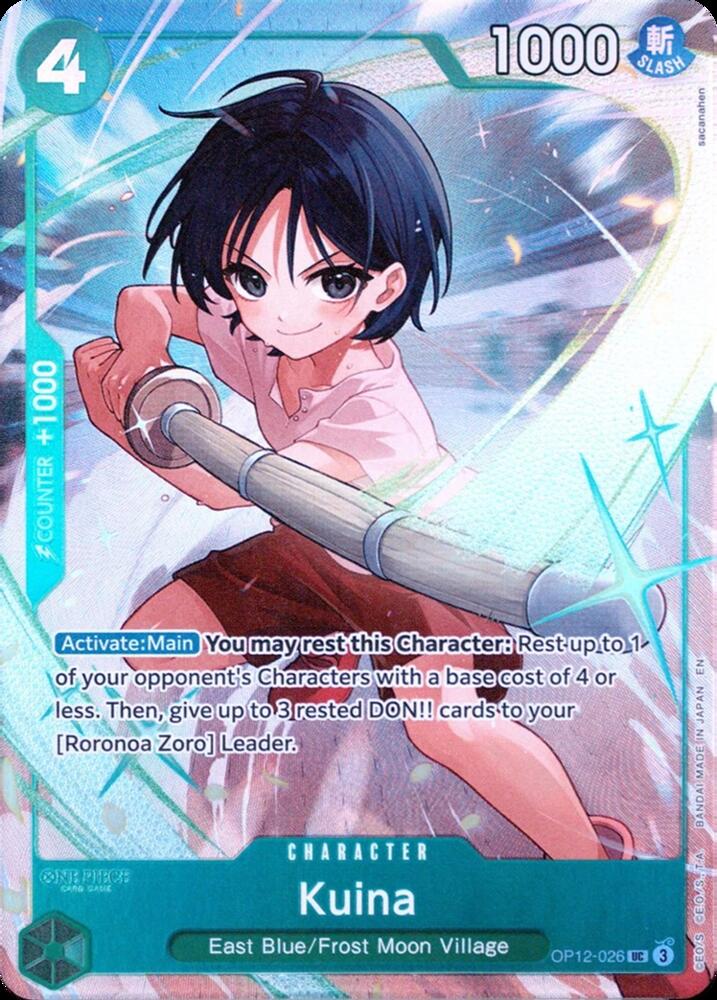 Kuina OP12-026 Uncommon One Piece Promotion Cards One Piece Foil NM