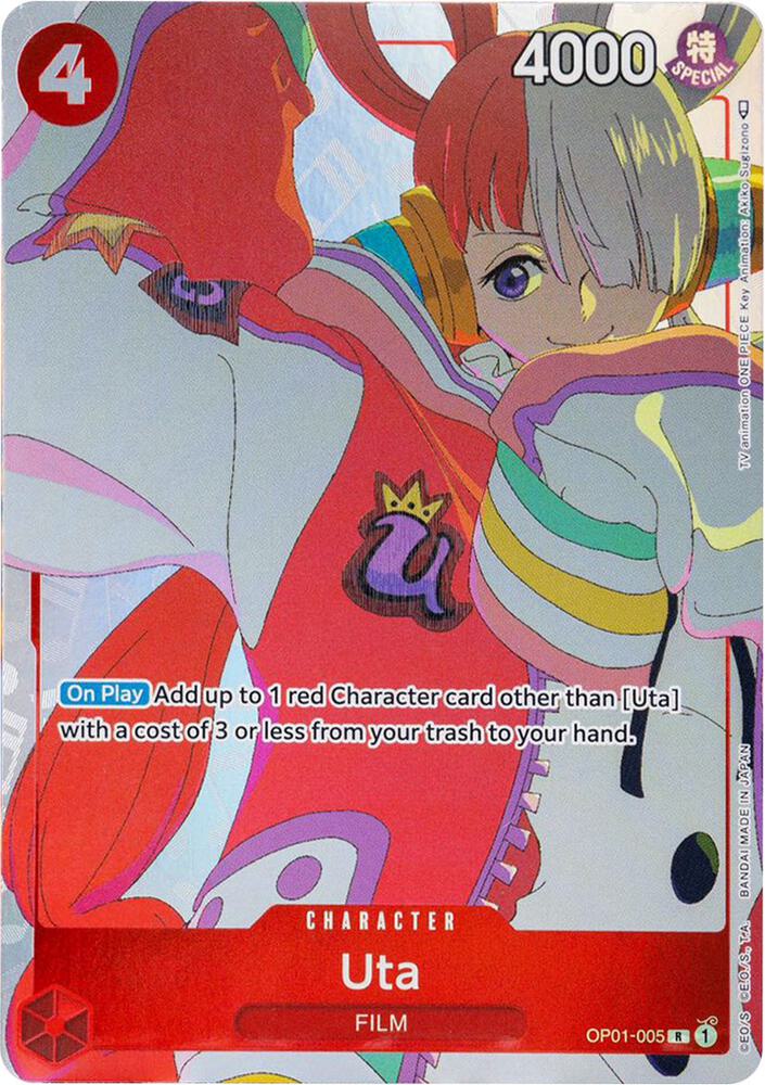 Uta (Gift Collection 2023) OP01-005 Rare One Piece Promotion Cards One ...