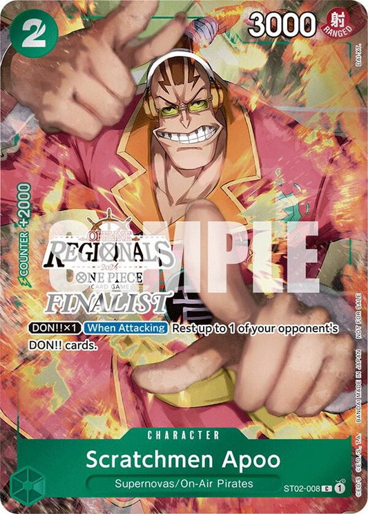 Scratchmen Apoo (Offline Regional 2024) [Finalist] ST02-008 One Piece Promotion Cards One Piece NM