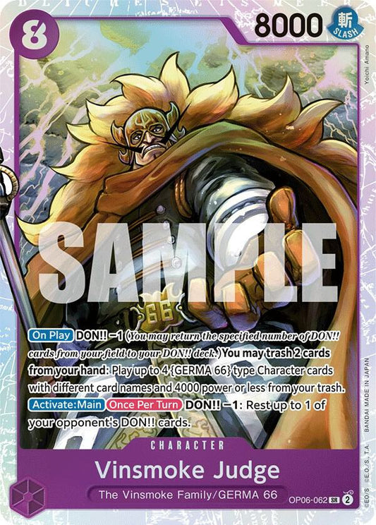 Vinsmoke Judge OP06-062 Super Rare Wings of the Captain NM