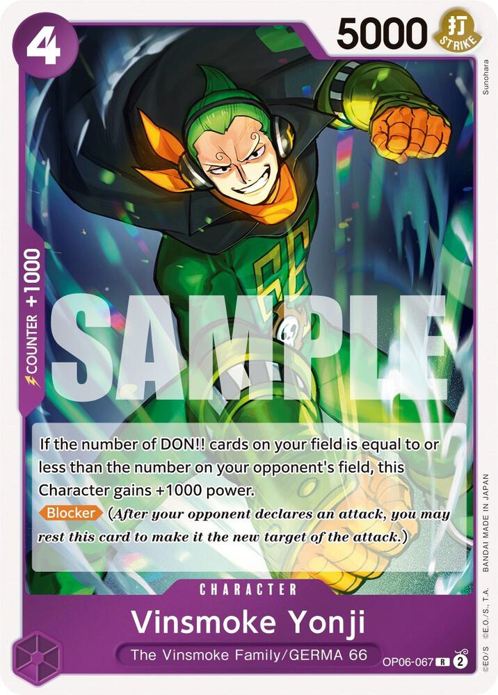 Vinsmoke Yonji (067) OP06-067 Rare Wings of the Captain NM