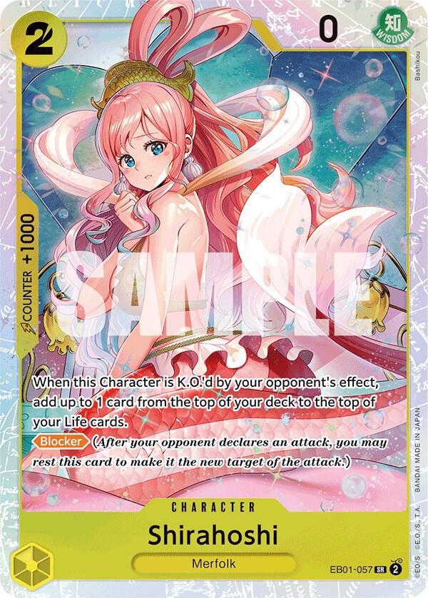 Shirahoshi EB01-057 Super Rare Extra Booster: Memorial Collection NM