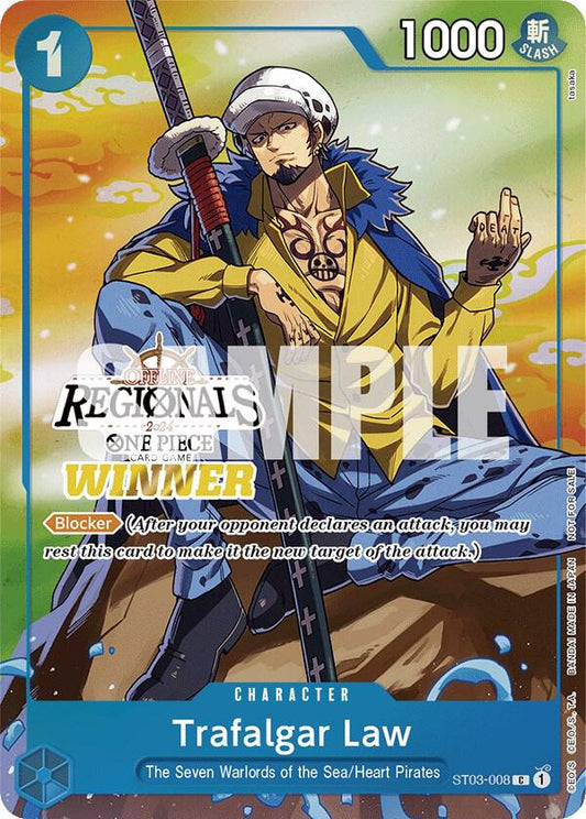 Trafalgar Law (Offline Regional 2024 Vol. 2) [Winner] ST03-008 One Piece Promotion Cards One Piece NM
