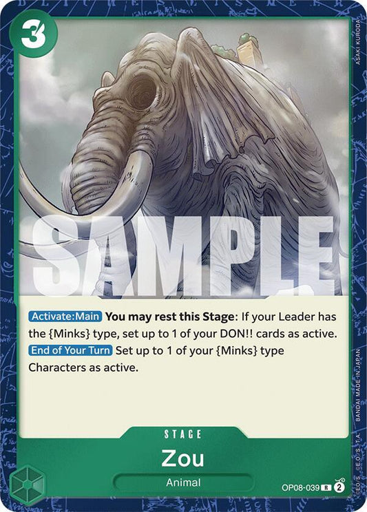 Zou OP08-039 Rare Two Legends NM