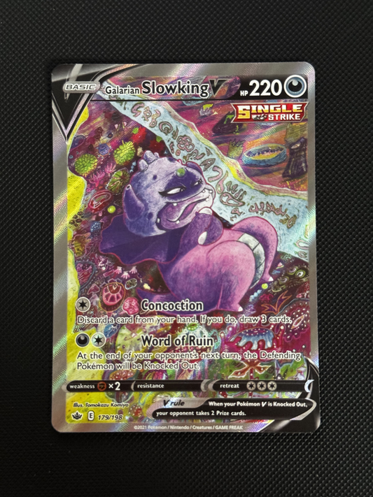 Pokemon Galarian Slowking V 179/198 Chilling Reign Alt Art Ultra Rare OC