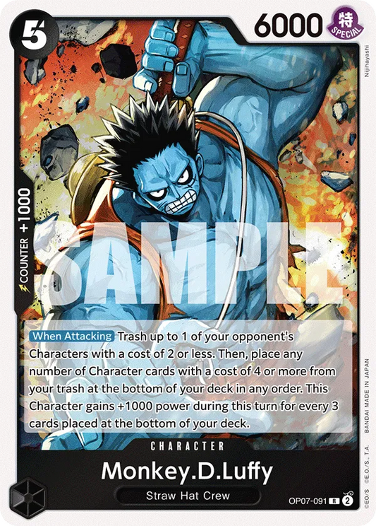 Monkey.D.Luffy 091 R OP07-091 500 Years Into The Future One Piece Card