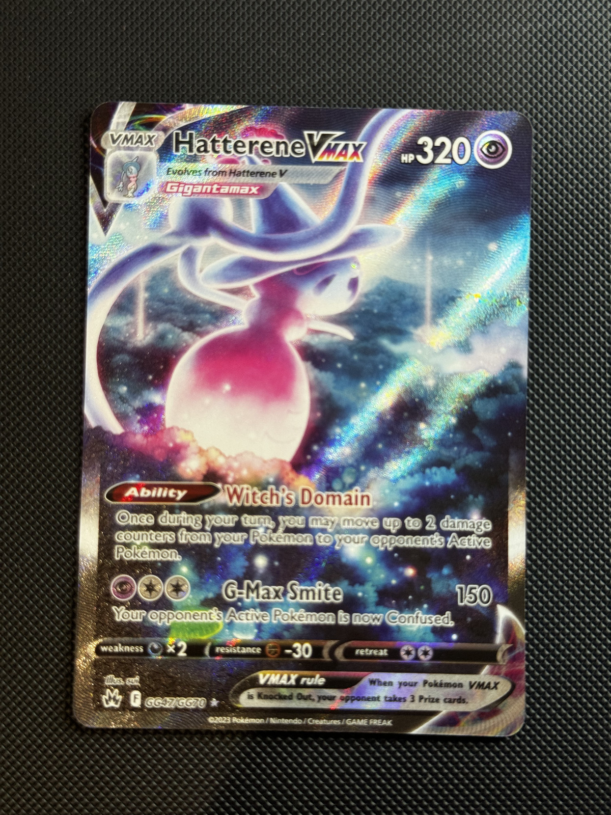 Pokemon Hatterene VMAX Crown Zenith Galarian Gallery GG47/GG70