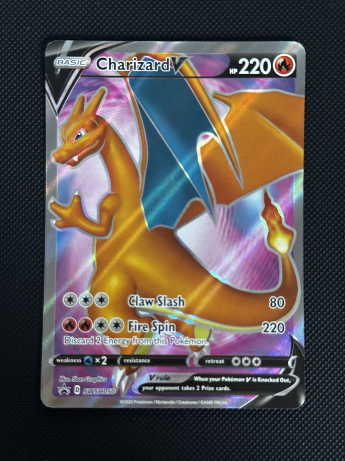 Pokemon Charizard V Sword & Shield SWSH050 Holo Promo