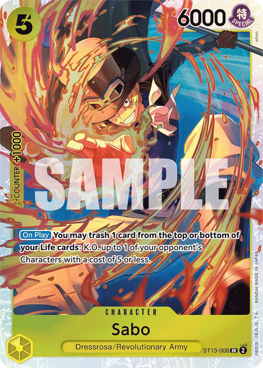 Sabo ST13-008 SR The Three Brothers ST13 One Piece Card