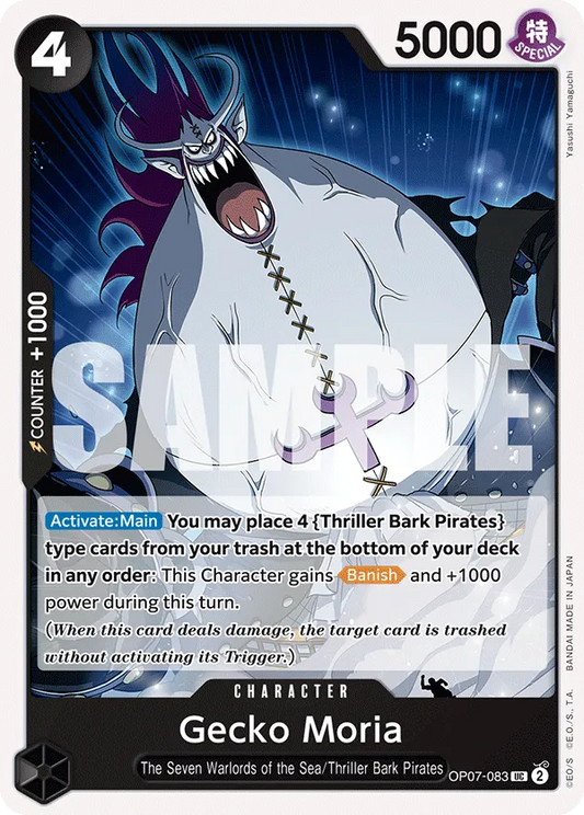 Gecko Moria OP07-083 UC 500 Years Into The Future One Piece Card