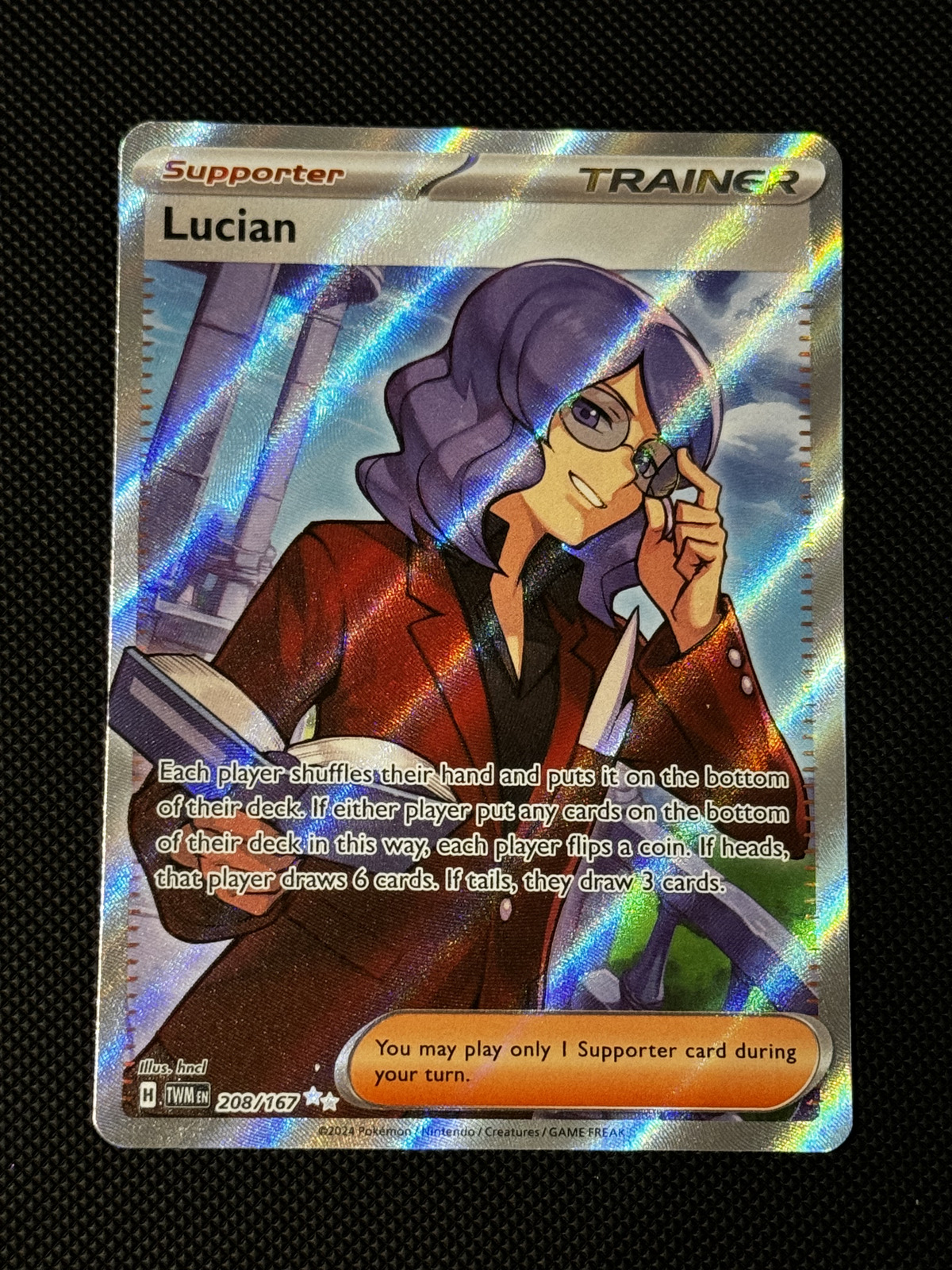 Pokemon Lucian 208/167 Twilight Masquerade Holo Ultra Rare