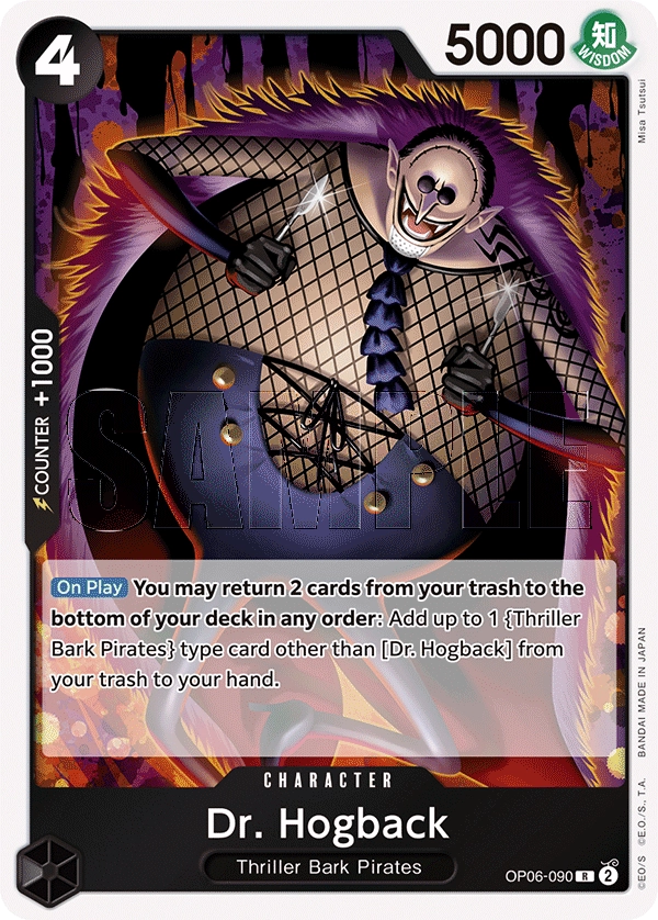 Dr Hogback OP06-090 R Wings of Captain One Piece Card