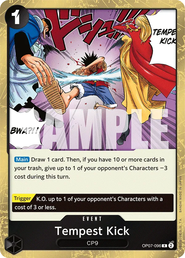 Tempest Kick OP07-096 R 500 Years Into The Future One Piece Card