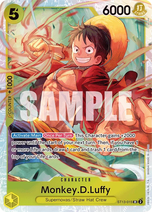 Monkey D Luffy ST13-015 SR The Three Brothers ST13 One Piece Card