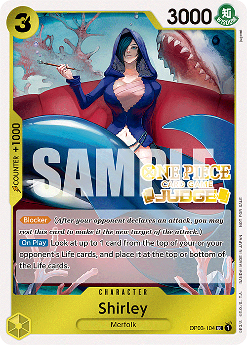 Shirley OP03-104 UC Judge Promo One Piece Card