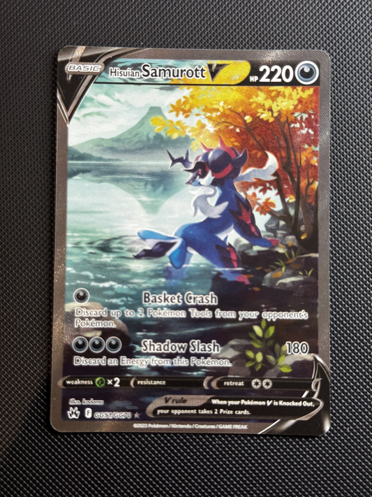 Pokemon Hisuian Samurott V Crown Zenith: Galarian Gallery GG51/GG70