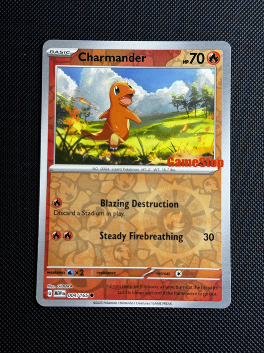 Pokemon Charmander 004/165 Gamestop Promo Pokemon 151 USA Store Exclusive Promo