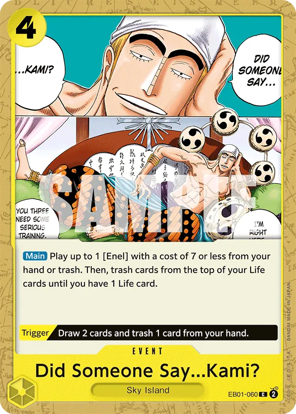 Did Someone Say Kami? EB01-060 C Memorial Collection One Piece Card