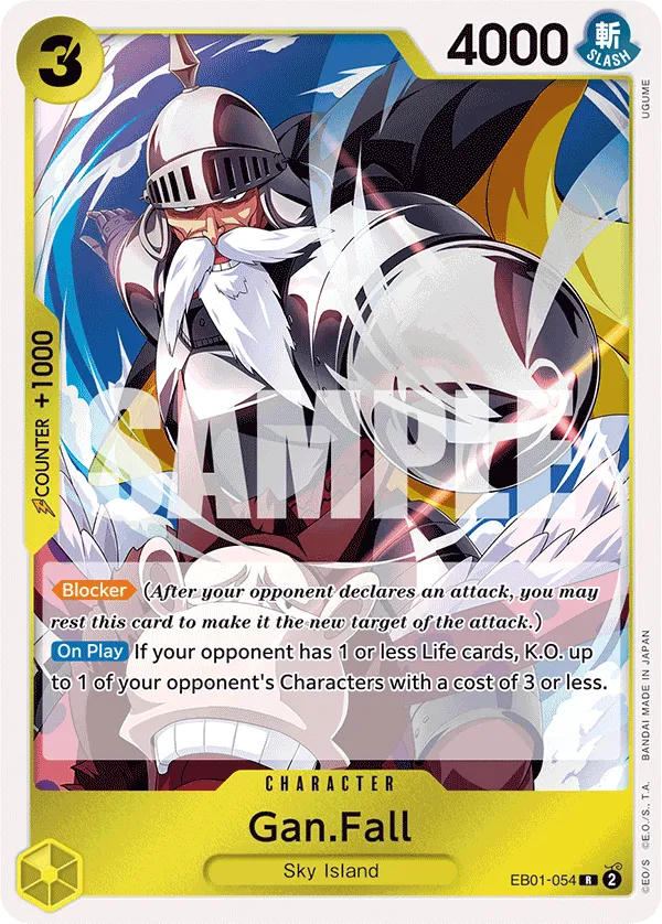 Gan Fall EB01-054 R Memorial Collection One Piece Card