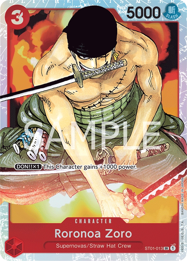 Roronoa Zoro SR ST01-013 Starter Deck Straw Hat Crew One Piece Card