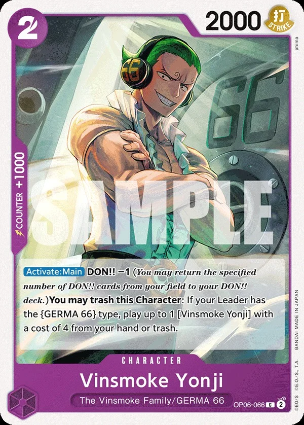 Vinsmoke Yonji OP06-066 C Wings of Captain One Piece Card