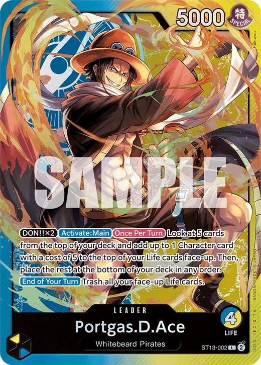 Portgas D Ace ST13-002 L The Three Brothers ST13 One Piece Card