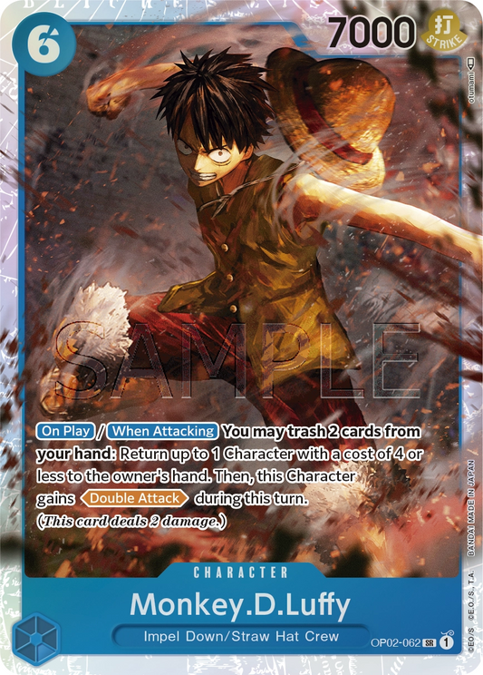 Monkey.D.Luffy OP02-062 SR Paramount War One Piece Card