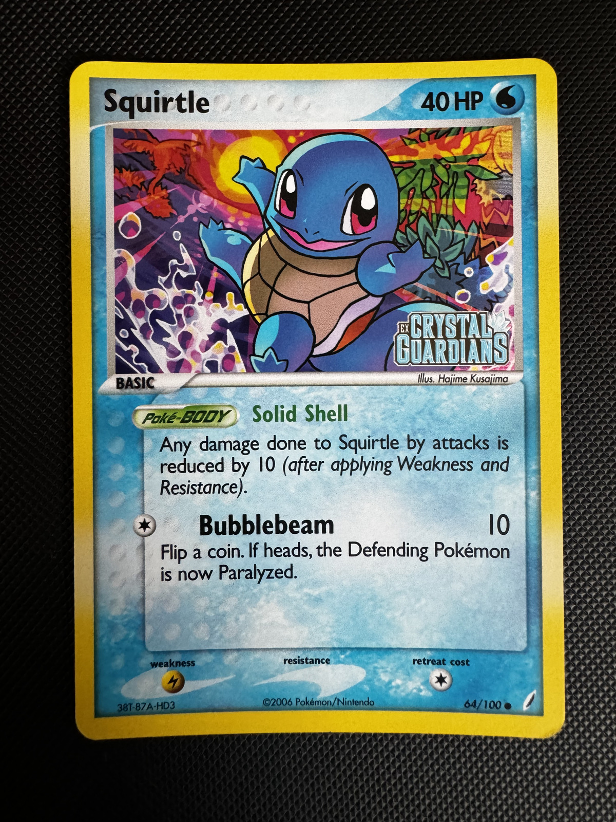 Pokemon Squirtle Reverse Holo 64/100 Ex Crystal Guardians