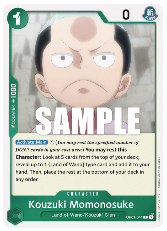 Kouzuki Momonosuke OP01-041 R Romance Dawn One Piece Card