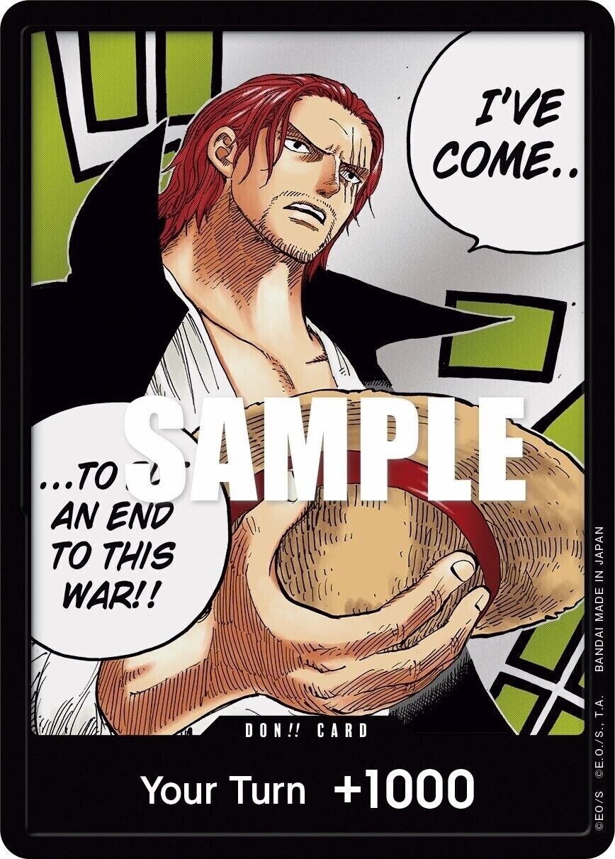 One Piece TCG Don!! Card Paramount War OP02 Shanks