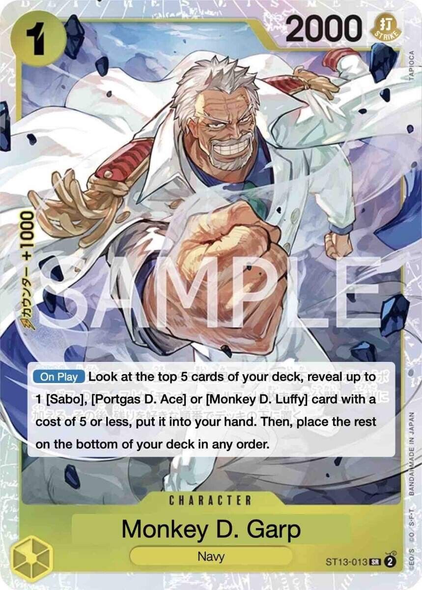 Monkey D Garp ST13-013 SR The Three Brothers ST13 One Piece Card