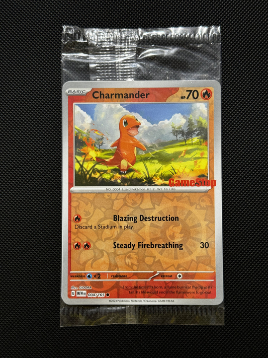 Charmander 004/165 Stamped US Gamestop  Exclusive Pokemon 151 Sealed