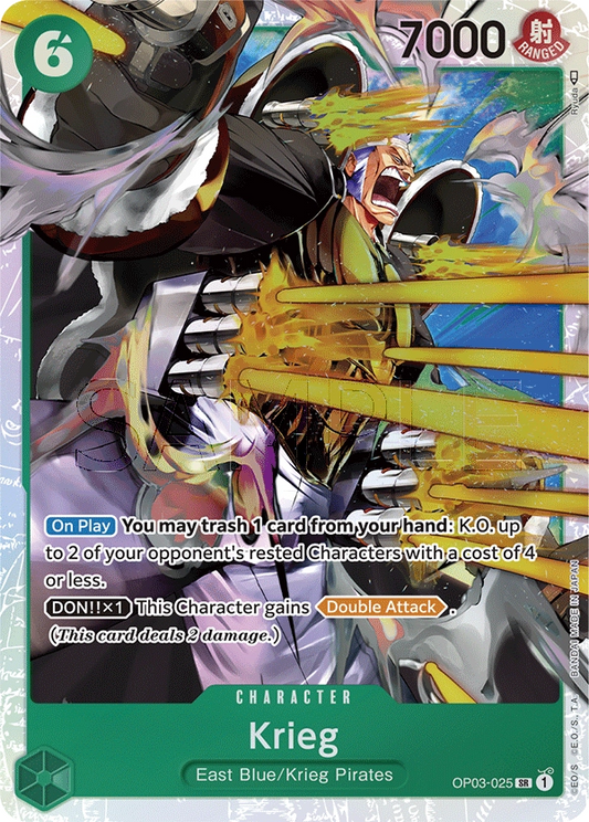 Krieg OP03-025 SR Pillars of Strength One Piece Card