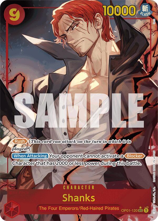 Shanks (OP01-120) (Alternate Art) OP01-120 Premium Booster -The Best- NM