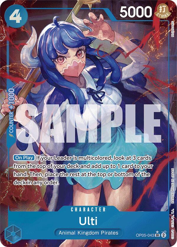 Ulti (Alternate Art) OP05-043 Super Rare Premium Booster -The Best- NM