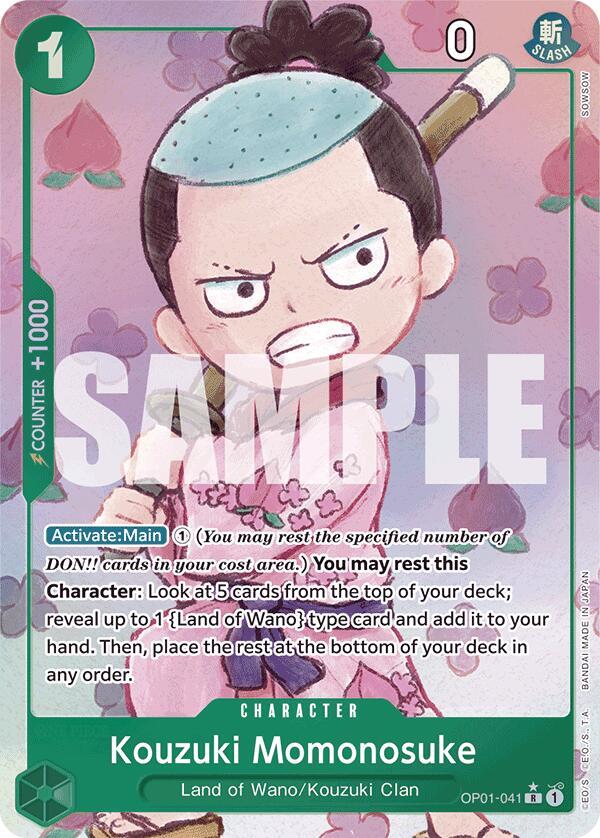Kouzuki Momonosuke (Alternate Art) OP01-041 Rare Premium Booster -The Best- NM
