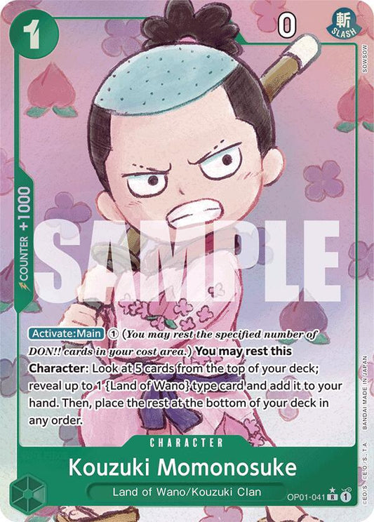 Kouzuki Momonosuke (Alternate Art) OP01-041 Rare Premium Booster -The Best- NM