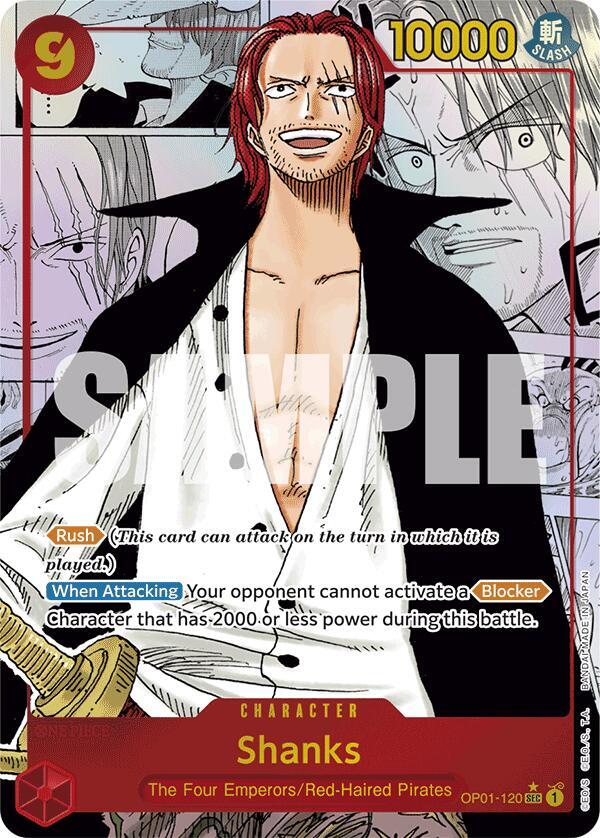 Shanks (Manga) OP01-120 Secret Rare Premium Booster -The Best- NM
