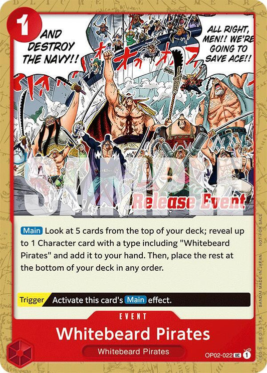 Whitebeard Pirates (ST15 - ST20 Release Event Pack) OP02-022 One Piece Promotion Cards One Piece NM