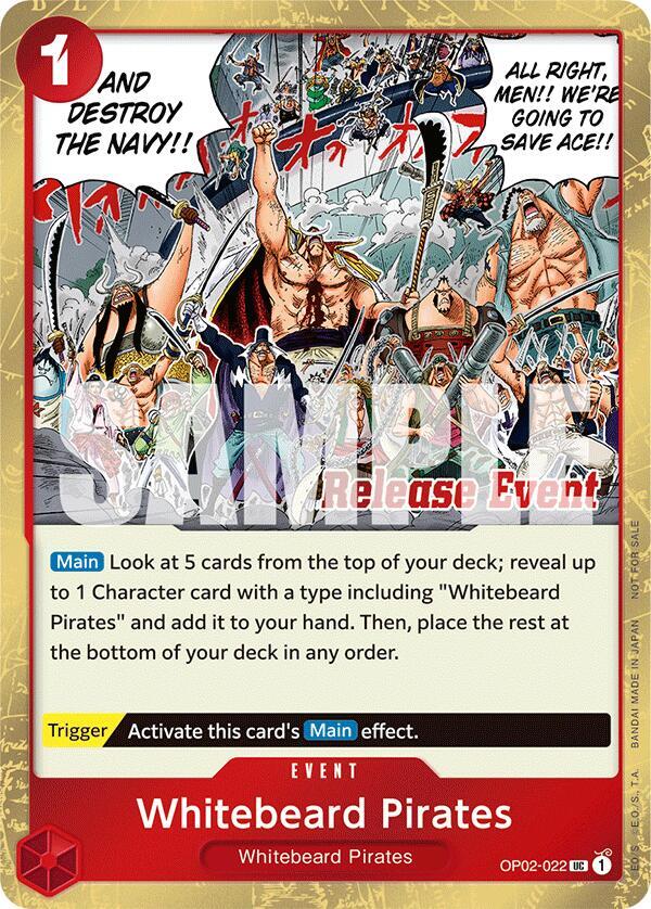 Whitebeard Pirates (ST15 - ST20 Release Event Winner Pack) OP02-022 One Piece Promotion Cards One Piece NM