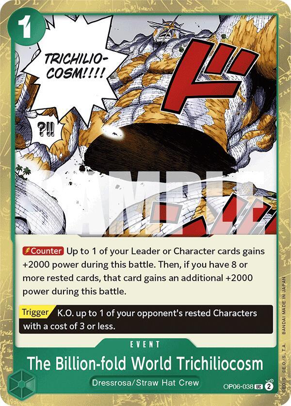 The Billion-fold World Trichiliocosm (Jolly Roger Foil) OP06-038 Premium Booster -The Best- NM