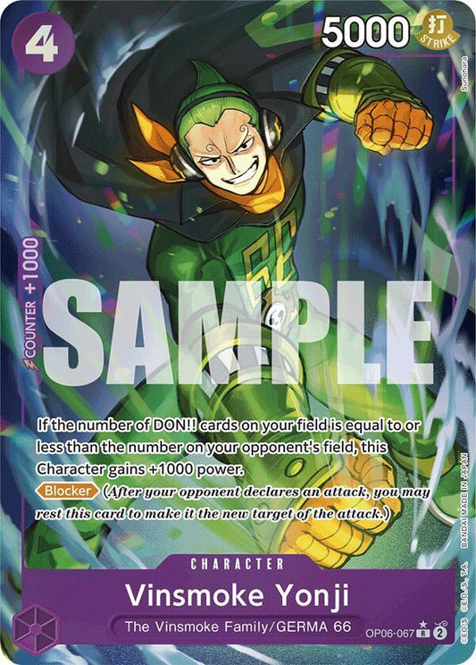Vinsmoke Yonji (OP06-067) (Full Art) OP06-067 Rare Premium Booster -The Best- NM