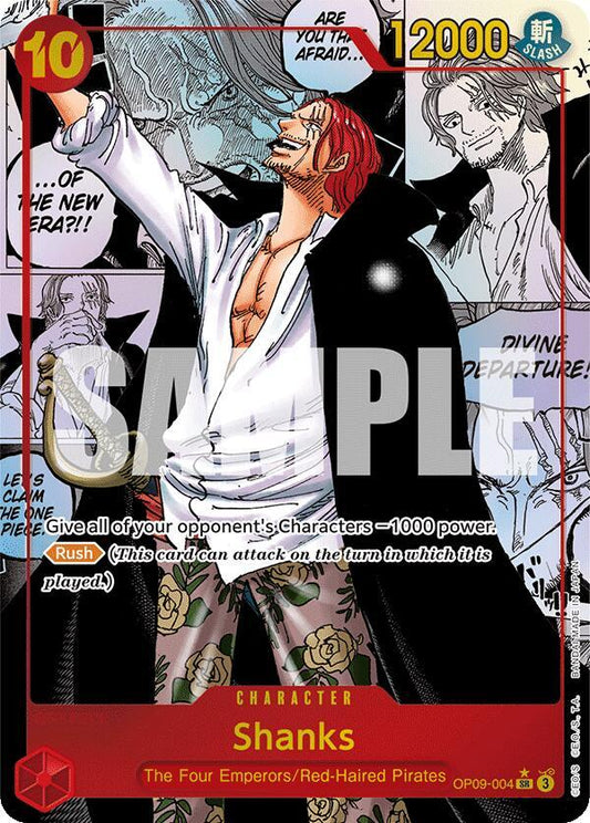 Shanks (004) (Manga) OP09-004 Super Rare Emperors in the New World NM