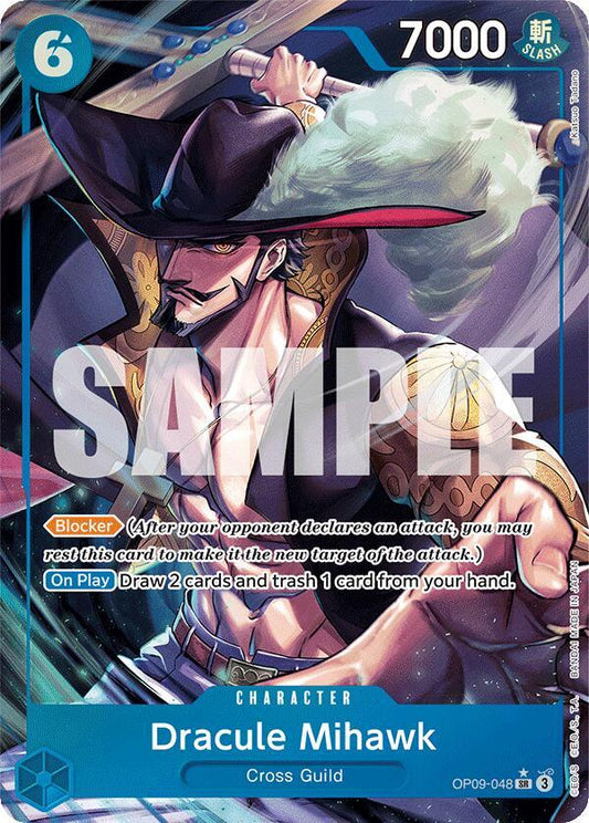 Dracule Mihawk (Parallel) OP09-048 Super Rare Emperors in the New World NM