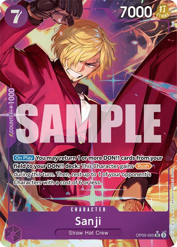Sanji (065) (Parallel) OP09-065 Super Rare Emperors in the New World NM