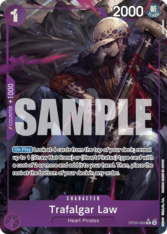 Trafalgar Law (069) (Parallel) OP09-069 Rare Emperors in the New World NM