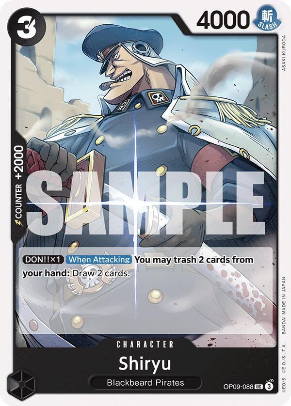 Shiryu OP09-088 Uncommon Emperors in the New World NM