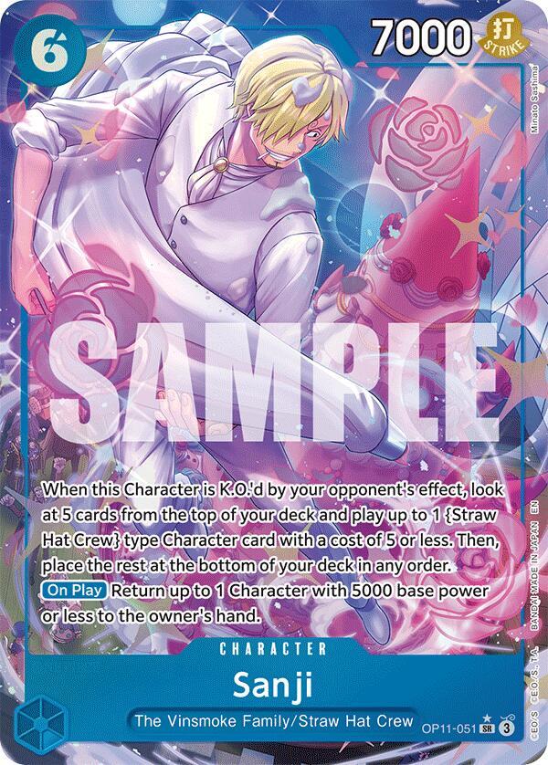 Sanji (Alternate Art) OP11-051 Super Rare A Fist of Divine Speed NM