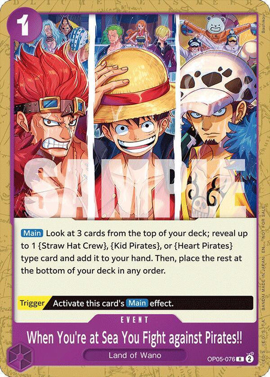 When You're at Sea You Fight against Pirates!! (2025 Pirates League Store Qualifier) OP05-076 One Piece Promotion Cards One Piece NM